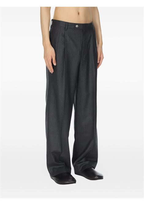 pantaloni super light wool two-tuck slacks uomo antracite AURALEE | A25AP02OSTOP CHARCOAL